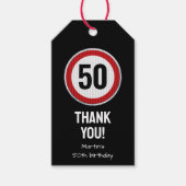 カスタムANY AGE road sign birthday party ギフトタグ (正面)