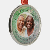 カスタムANY Anniversary Keepsake Photo メタルオーナメント (右)