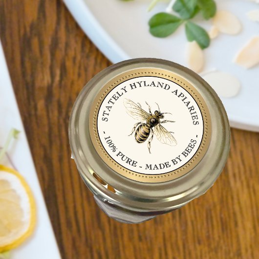 カスタムApiary Color Beeアイボリーお名前はこちら ラウンドシール