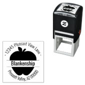 カスタムApple Artworkの円形アドレス名 セルフインキングスタンプ (インサイチュ)