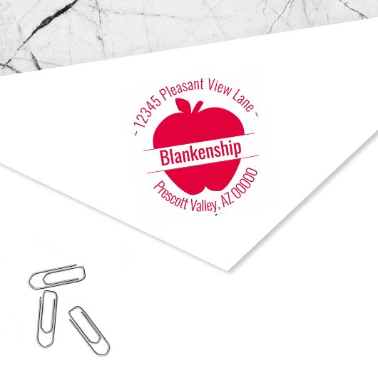 カスタムApple Artworkの円形アドレス名 セルフインキングスタンプ