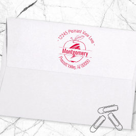 カスタムApple Artworkの円形アドレス名 セルフインキングスタンプ