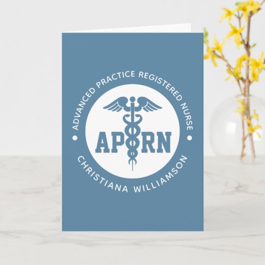 カスタムAPRN Advanced Practice登録ナース カード (黄色い花)