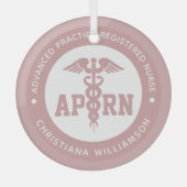 カスタムAPRN Advanced Practice登録ナース ガラスオーナメント (正面)