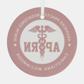 カスタムAPRN Advanced Practice登録ナース ガラスオーナメント (裏面)