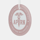 カスタムAPRN Advanced Practice登録ナース ガラスオーナメント (正面左)