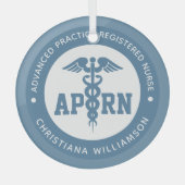 カスタムAPRN Advanced Practice登録ナース ガラスオーナメント (正面)