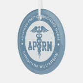 カスタムAPRN Advanced Practice登録ナース ガラスオーナメント (正面左)