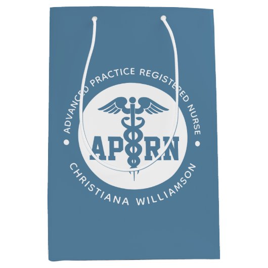カスタムAPRN Advanced Practice登録ナース ミディアムペーパーバッグ (正面)