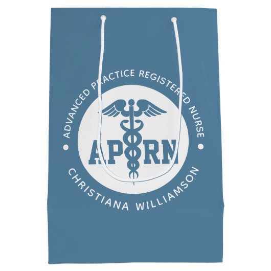カスタムAPRN Advanced Practice登録ナース ミディアムペーパーバッグ (裏面)