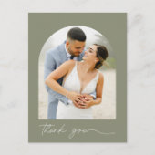 カスタムArch Photo's 結婚 Thank You ポストカード (正面)
