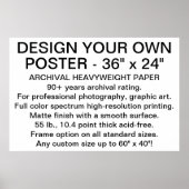 カスタムARCHIVAL HEAVYWEIGHT POSTER 36"x24" ポスター (正面)