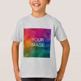 カスタムAshテンプレート追加フォト文字Kids Boys Basic Tシャツ