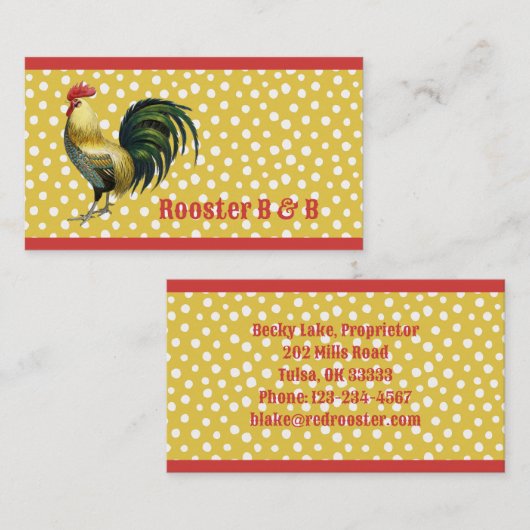 カスタムB & Bカントリーロースターファームハウス 名刺 (正面/裏面)