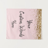 カスタムBackdropフォトパーソナライズされたプロップ赤面ピンク タペストリー (正面(横))