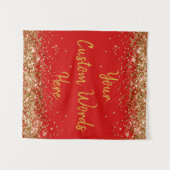 カスタムBackdrop Birthday Partyフォトブースレッド タペストリー (正面(横))