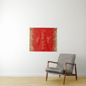 カスタムBackdrop Birthday Partyフォトブースレッド タペストリー (インサイチュ(横))