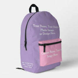 カスタムBackpack +名前タ子供へグ プリントバックパック