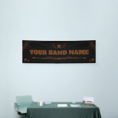 カスタムBand Merch Country Western Music Rock Gig 横断幕 (トレードショー)