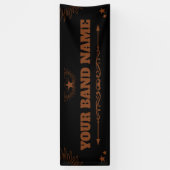 カスタムBand Merch Country Western Music Rock Gig 横断幕 (縦)