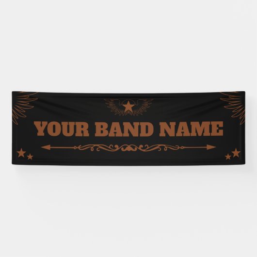 カスタムBand Merch Country Western Music Rock Gig 横断幕 (横)