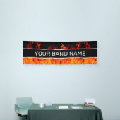 カスタムBand Merch Flames Rock & 転が Gig Show 横断幕 (トレードショー)
