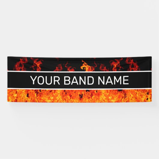 カスタムBand Merch Flames Rock & 転が Gig Show 横断幕 (横)