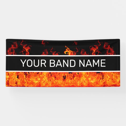カスタムBand Merch Flames Rock & 転が Music Gig 横断幕 (横)