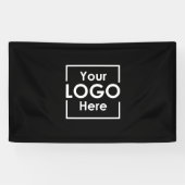 カスタムBannerつる Sign Business Logo Black 横断幕 (横)