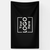 カスタムBannerつる Sign Business Logo Black 横断幕 (縦)