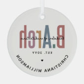 カスタムBArch建築学士卒業 ガラスオーナメント (裏面)