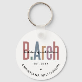 カスタムBArch建築学士卒業 キーホルダー