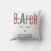 カスタムBArch建築学士卒業 クッション (裏面)