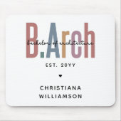 カスタムBArch建築学士卒業 マウスパッド (正面)