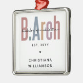 カスタムBArch建築学士卒業 メタルオーナメント (左)