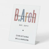 カスタムBArch建築学士卒業 台座サイン (正面)