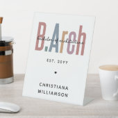 カスタムBArch建築学士卒業 台座サイン (インサイチュ)