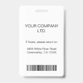 カスタムBasic企業の Employee Photo IDカード バッジ (裏面)