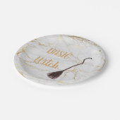 カスタムBASIC WITCH BROOMおもしろい クール Eutiful Cute ペーパープレート (アングル)