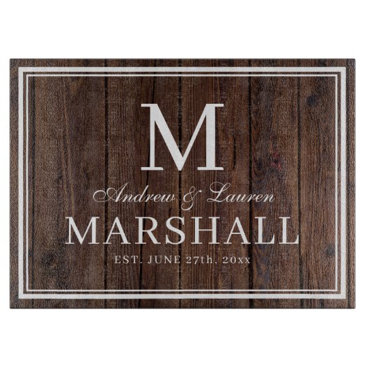 カスタムBBQカップルナズファームハウス結婚 カッティングボード (正面)