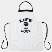 カスタムBBQ恋人グリラーパパ母の生活は良い エプロン (正面)
