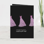 カスタムBE MY JUNIOR BRIDESMAID - PURPLE Gowns 招待状 (裏面)