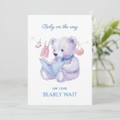 カスタムBearの読本Baby Shower招待状 招待状 (スタンド正面)