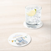 カスタムBearの読本Baby Shower ラウンドペーパーコースター (インサイチュ)