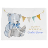 カスタムBearの読本Baby Shower ラージペーパーバッグ (裏面)