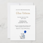 カスタムBearの読本Baby Shower 招待状 (裏面)