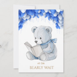 カスタムBearの読本Baby Shower 招待状