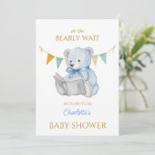 カスタムBearの読本Baby Shower 招待状 (スタンド正面)