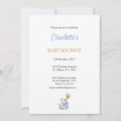 カスタムBearの読本Baby Shower 招待状 (裏面)