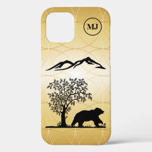 カスタムBearシルエットApple iPhone 12タフケース 12ケース